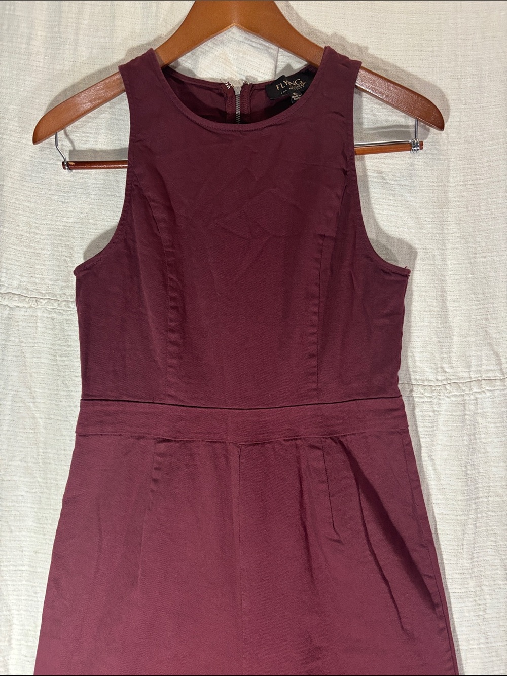 Flying Tomato Burgundy Wide Leg Sleeveless Jumpsuit Size XL - Picture 3 of 8